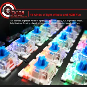 Motospeed CK108 RGB Wired Mechanical Gaming Keyboard | Aluminum Base