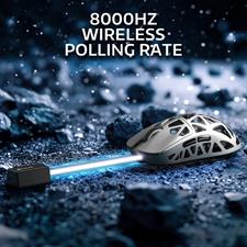 Attack Shark R2 Wireless Gaming Mouse, Superlight Magnesium Alloy, PAW3950 42000 DPI Optical Sensor, 8000Hz Polling Rate, 2.4G/BT/Wired Programmable Mice for Win Mac Gamer (Grey)