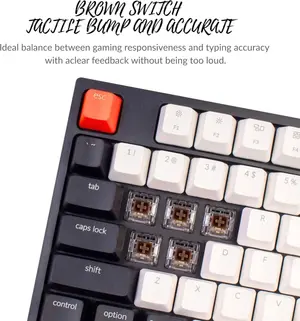 Keychron C1 TKL Wired Mechanical Keyboard | RGB Backlight | Hot Swapable G Pro Mechanical Brown Switches