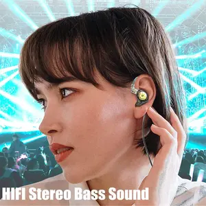 KZ EDX Pro | Mic, 3.5mm, Black/Cyan | Wired Earbuds