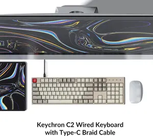 Keychron C2 Wired Mechanical Keyboard | Retro | Keychrone Mechanical Brown Switches