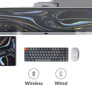 Keychron K7 Ultra-Slim Wireless Mechanical Keyboard | RGB Backlight | Low-Profile Gateron Mechanical Red Switch