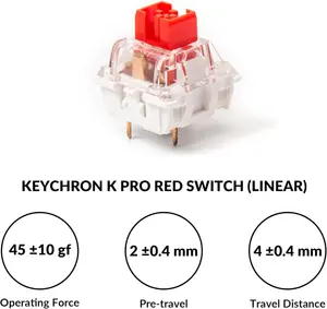 Keychron V1 QMK Custom Mechanical Keyboard - Carbon Black | K Pro Red Switches