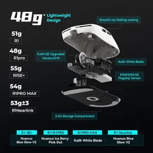 ATK VXE Dragonfly R1 Pro Wireless Gaming Mouse (Black/White)