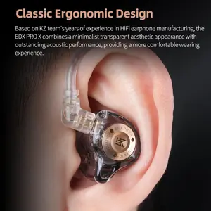 KZ EDX Pro X IEM | Black, Classic (no mic) | Wired Earbuds