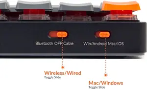 Keychron K1 SE Wireless Mechanical Keyboard | RGB Backlight | Low-Profile Gateron Mechanical Red Switches - WITHOUT BOX