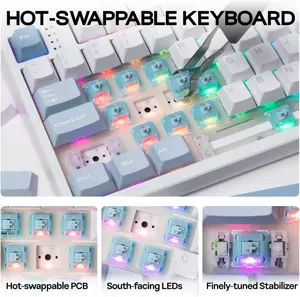 EPOMAKER TH108 | Wireless Mechanical Keyboard | 108 Keys | 8000mAh Battery | Gasket Mount | Hot-Swap