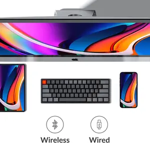 Keychron K12 Wireless Mechanical Keyboard | White Backlight | G Pro Gateron Mechanical Brown Switches - WITHOUT BOX