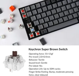 Keychron K4 Wireless Mechanical Keyboard | White Backlight | Gateron G PRo Mechanical Brown Switches - WITHOUT BOX