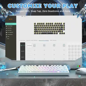 ATTACK SHARK R82 HE Rapid Trigger Mechanical Gaming Keyboard (Black/White Contour)