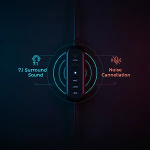GPTX GH11 Gaming Headset with Digital Controller & Built-In Equalizer
