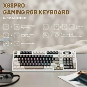 ATTACK SHARK X98PRO Wireless Gaming Keyboard with LED Display