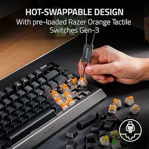 Razer Blackwidow V4 75% (Orange Switches) - WITHOUT BOX