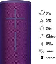 Logitech Ultimate Ears Megaboom 3 Portable Wireless Bluetooth Speaker - Lagoon Blue / Nightblack / Sunset Red / Ultraviolet Purple