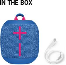 Ultimate Ears WONDERBOOM 3 (With Box), Small Portable Wireless Bluetooth Speaker, Big Bass 360-Degree Sound, Waterproof - Active Black/Performance Blue/Joyous Bright Grey/Hyper Pink