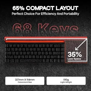 MECHLANDS AJAZZ NK68 Wired Mechanical Keyboard (Back/White)