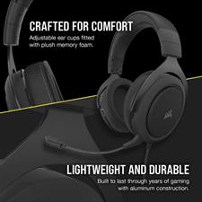 Corsair HS60 Pro Surround - 7.1 Virtual Surround Sound Gaming Headset with USB DAC - Works with PC, Xbox Series X, Xbox Series S, Xbox One, PS5, PS4, and Nintendo Switch - Carbon (Box Open)