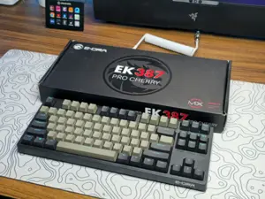 E-DRA EK387 PRO Mechanical Keyboard | Gateron Yellow Switches | Hot-Swappable | RGB