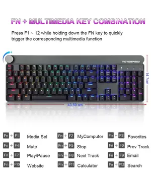 Motospeed GK81 Wireless Mechanical Gaming Keyboard | Red Switches | Price in Pakistan