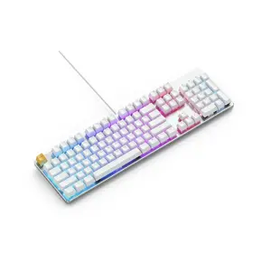 Glorious GMMK Full-Size Mechanical Keyboard | White | Hot-Swappable | RGB 