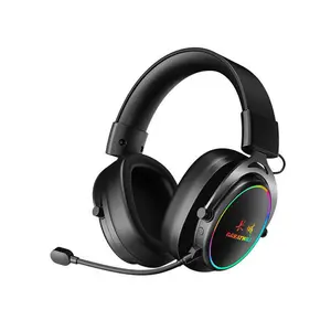 GREATWALL GWH810 Pro TRI MODE RGB Headphone… Wire + Wireless 2.4 G Type A & Type C + Bluetooth + Rechargeable 