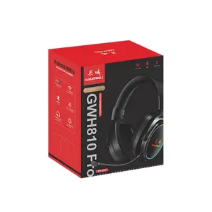 GREATWALL GWH810 Pro TRI MODE RGB Headphone… Wire + Wireless 2.4 G Type A & Type C + Bluetooth + Rechargeable 