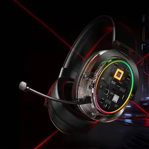 GREATWALL GWH810 Pro TRI MODE RGB Headphone… Wire + Wireless 2.4 G Type A & Type C + Bluetooth + Rechargeable 