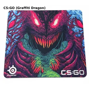 QcK Heavy Large Gaming Mousepad | 450x400mmx6mm | Non-Slip Base 