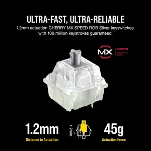 Corsair K95 Platinum XT (Cherry MX Speed) - WITHOUT BOX & PALM REST