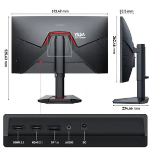 KOORUI G2741L 27" Dual Mode 4K 160Hz / FHD 320Hz 1ms, 100% sRGB | 1.07B colors | IPS Panel | HDR400 | (DIC), Adaptive Sync | 2x  HDMI 2.1 / 1x  DP 1.4 Gaming Monitor
