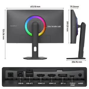 KOORUI S2741LM 27" Dual-mode: 4K 160Hz / FHD 320Hz 1ms IPS/ QD Mini LED, HDR 1400nits, 1ms, 99% sRGB, 99% Adobe RGB, 98% DCI-P3,  Advanced Backlight, HDMI 2.1×2, DP 1.4, 90W USB-C hub Height adjustable Gaming Monitor