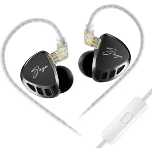 KZ Saga IEM | Balanced/ Bass Improved, Mic, Black | Wired Earbuds
