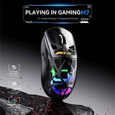 M7 Bluetooth / 2.4G Wireless / Wired Mouse RGB Light Gaming Office Home Computer Laptop Mice - White/Black