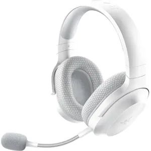 Razer Barracuda X (2022) Wireless Gaming & Mobile Headset (PC, PlayStation, Switch, Android, iOS): 2.4GHz Wireless + Bluetooth, Lightweight, 40mm Drivers, Detachable Mic, 50 Hr Battery (Black/White)