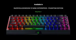 Razer BlackWidow V3 Mini HyperSpeed Phantom Edition | Green & Yellow Switches | Brand New