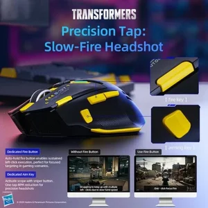 Transformers TF-GM01 Tri-Mode RGB Gaming Mouse - White