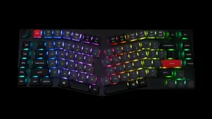 Keychron K15 Pro Alice Layout Wireless Mechanical Keyboard | RGB Backlight | Low-Profile Gateron Mechanical Red Switches - WITHOUT BOX