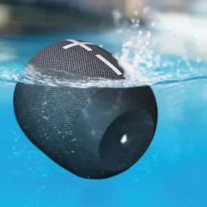 UE Wonderboom 4 (Black, Blue) Portable Speaker | Big 360° Sound | IP67 Waterproof & Floats - Box