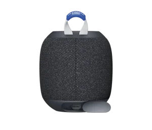 UE Wonderboom 4 (Black, Blue) Portable Speaker | Big 360° Sound | IP67 Waterproof & Floats - Box