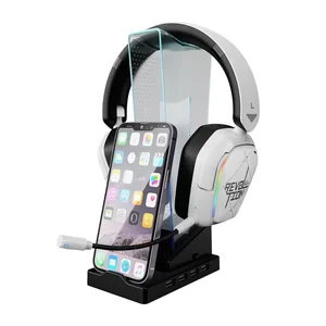 Xtrike-Me HT-09 Headset & Phone Stand | 4-USB Ports