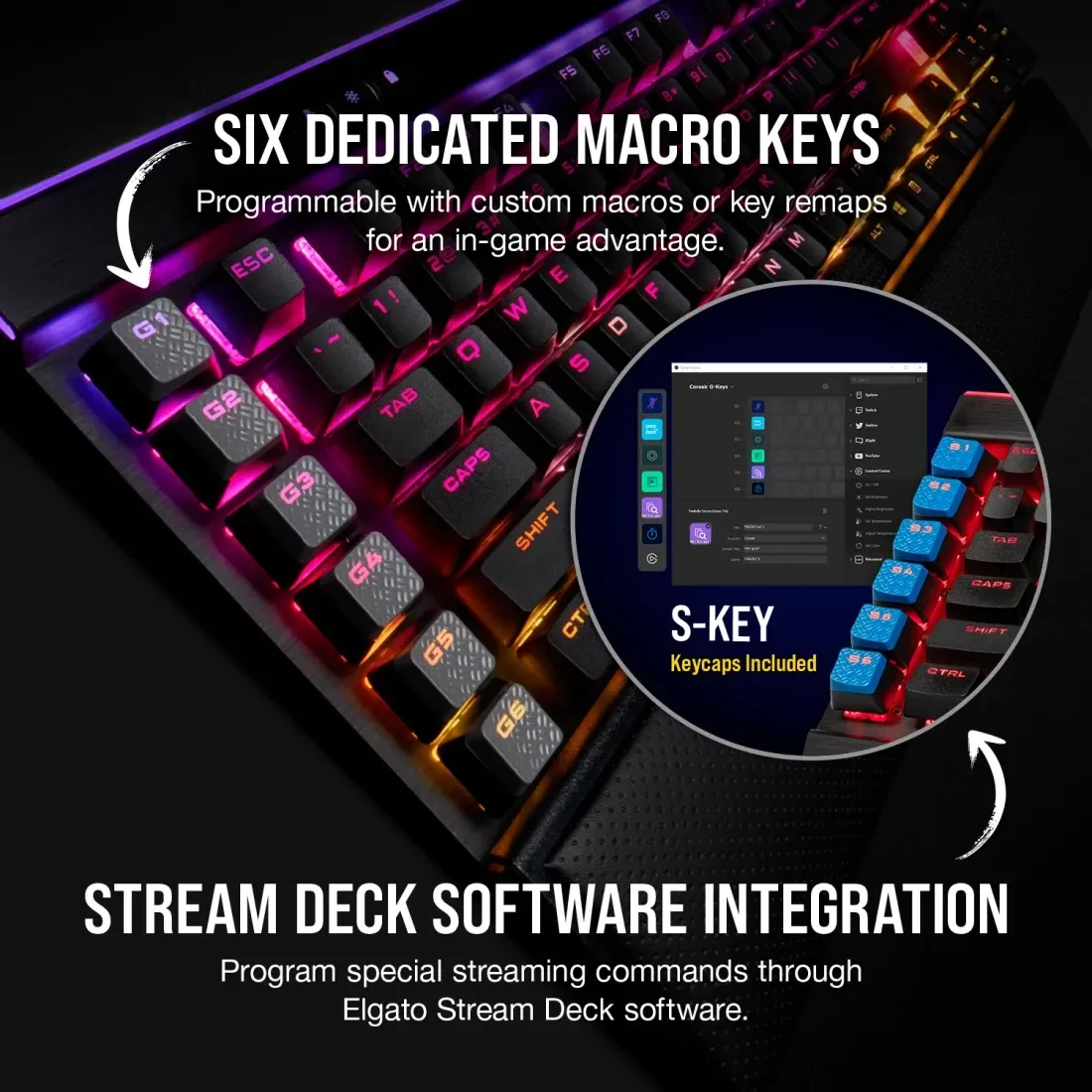 Corsair K95 Platinum XT (Cherry MX Speed) - WITHOUT BOX & PALM REST