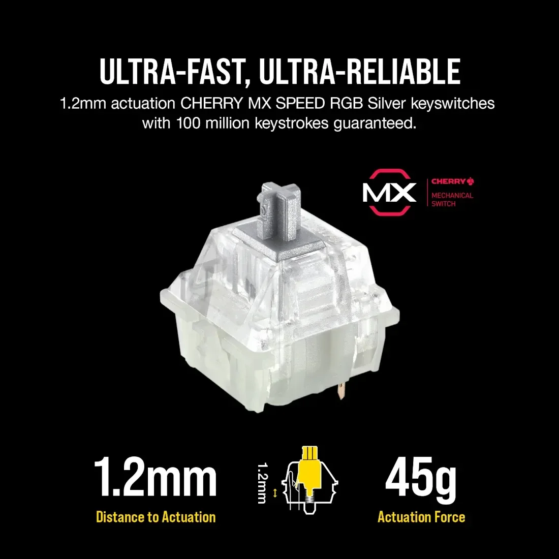 Corsair K95 Platinum XT (Cherry MX Speed) - WITHOUT BOX & PALM REST