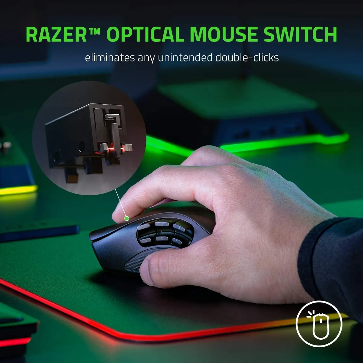 Razer Naga Pro Wireless Gaming Mouse - WITHOUT BOX (Mix Modules)