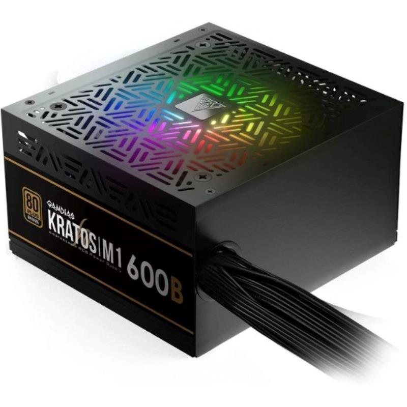 Gamdias Kratos M1-600B 600W 80 Plus Bronze RGB Power Supply Unit PSU