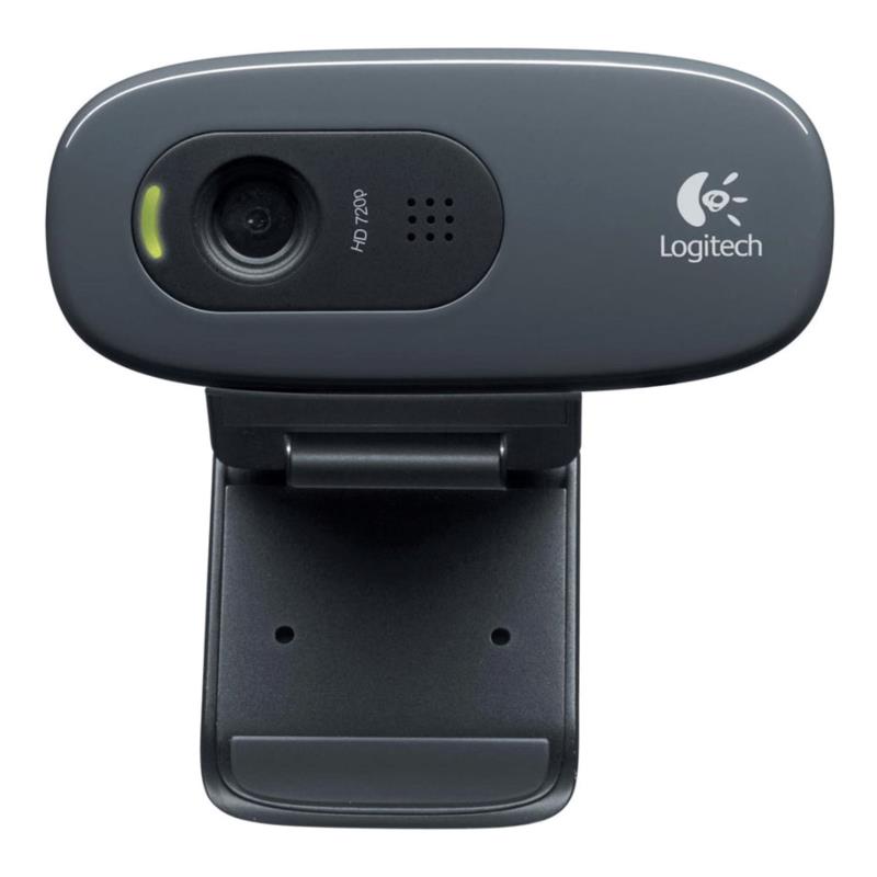 Logitech C270 HD Webcam (Black) 720p 30fps