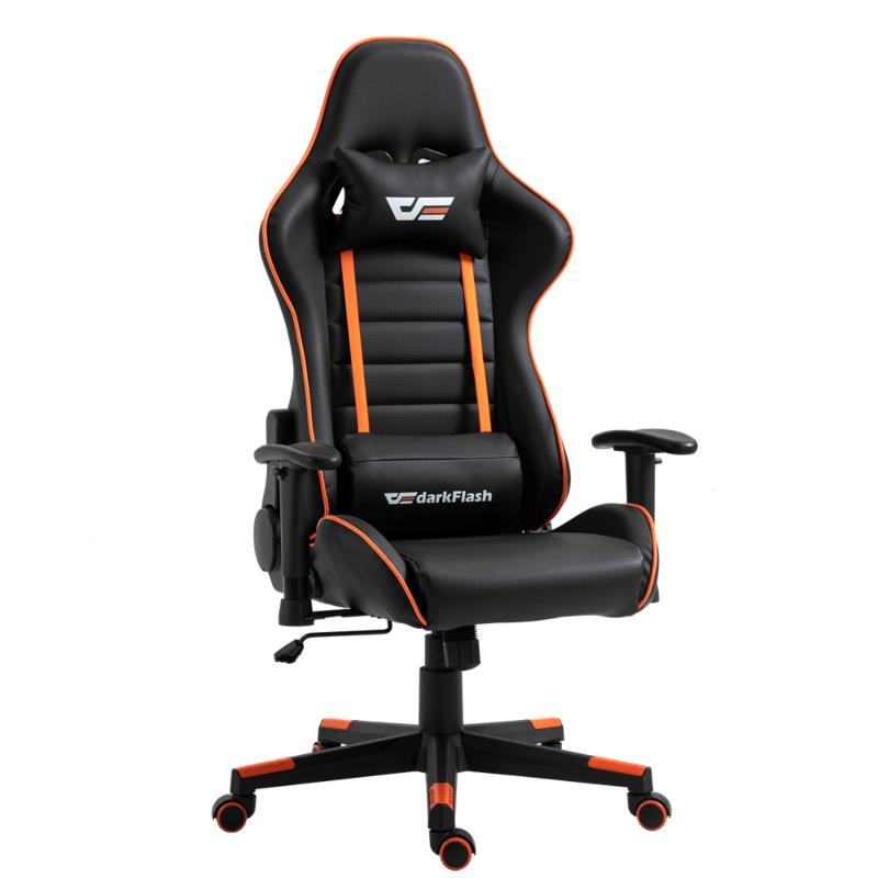 DARKFLASH RC350 Gaming Armchair Black – Premium Ergonomic Racing Style Gaming Chair with Adjustable Recline & BIFMA Armrests