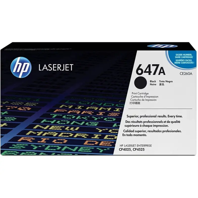 HP 647A Black Original LaserJet Toner Cartridge (CE260A) | For HP LaserJet Enterprise MFP M630, M631, M632, M633 Series