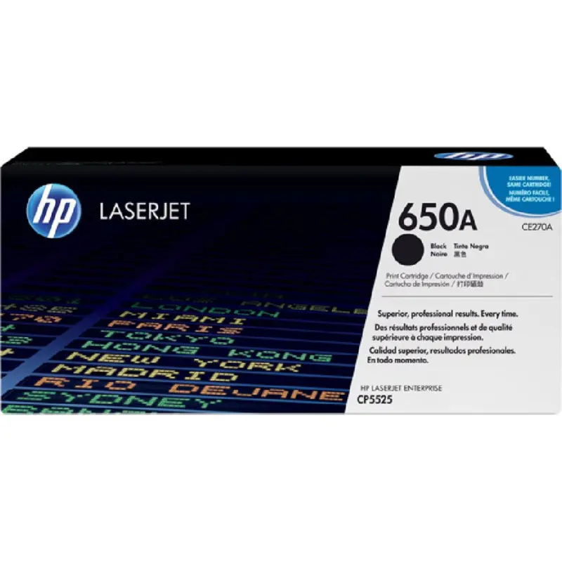 HP 650A Black Original LaserJet Toner Cartridge (CE270A) | For HP LaserJet Enterprise MFP M630, M631, M632, M633 Series