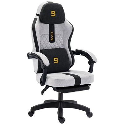 Boost Surge Pro Ergonomic Chair with Footrest Grey/Black – Premium Gaming & Office Chair with Recline & Adjustable Armrests