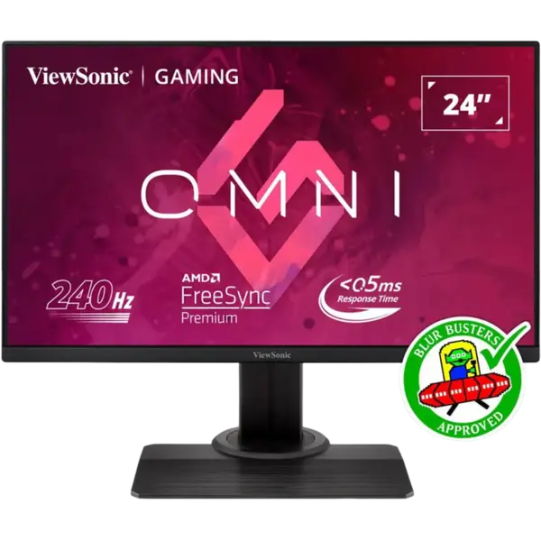 ViewSonic XG2431 Gaming Monitor, 24" FHD 1920x1080, 240Hz, 0.5ms MPRT, Fast IPS, HDR10, FreeSync Premium and G-Sync Compatible, Black